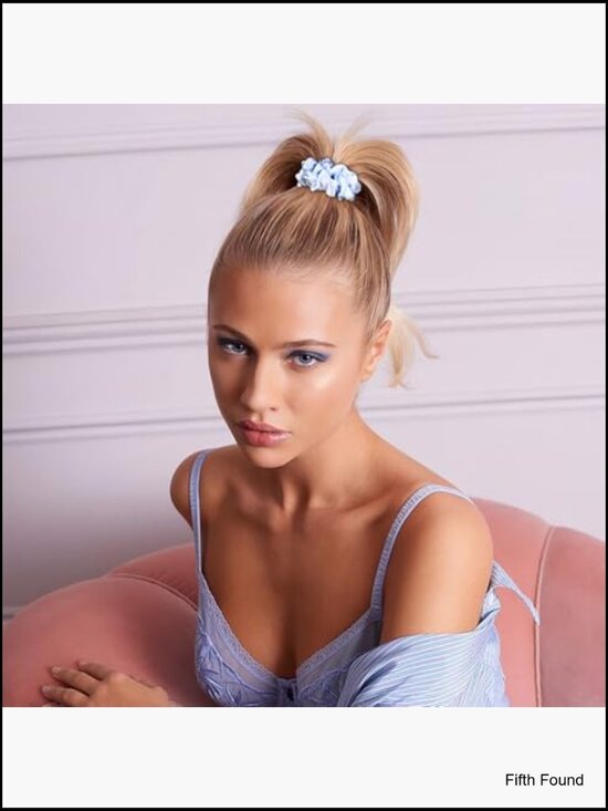 8 Pack Bridesmaid Scrunchies Satin Hair Ties Soft Elastics Wedding Bachelorette